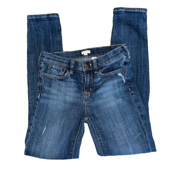 J. Crew Denim - J Crew Women’s Stetch Dark Wash Distressed Skinny Jeans Size 25